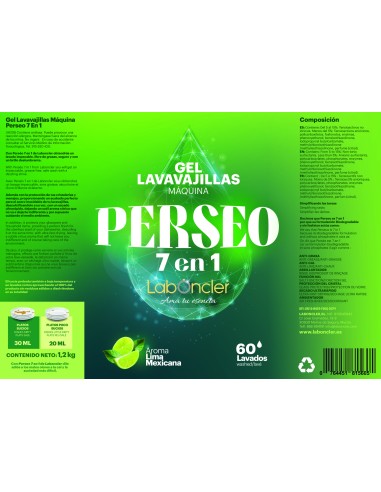 PERSEO LAVAVAJILLAS MÁQUINA EN GEL 1,2Kg