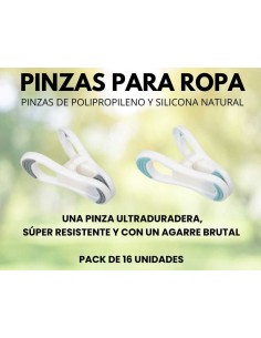 PINZAS PARA LA ROPA (PAQ. 16 Uds.)