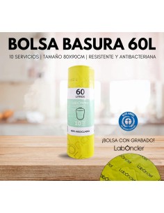 BOLSA DE BASURA 60L -10 SERVICIOS|80X90CM|RESISTENTE...