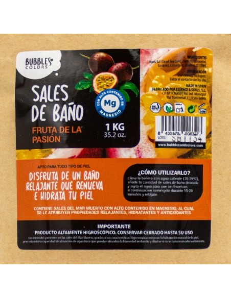 Sales de Baño ricas en Magnesio – Aroma FRUTA DE LA PASIÓN