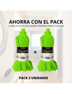 PACK DOBLE FREGONA TRAPEADORA MÁGICA