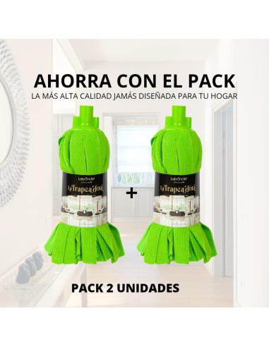 PACK DOBLE FREGONA TRAPEADORA MÁGICA
