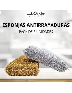 ESPONJA ANTIRRAYADURAS PACK 2 UDS. ORO Y PLATA