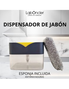 DISPENSADOR de Jabón con estropajo Antirrayaduras