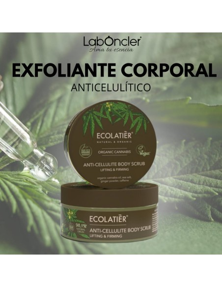 ECOLATIER Exfoliante Corporal Anticelulítico Lifting y Firmeza Cannabis Ecológico