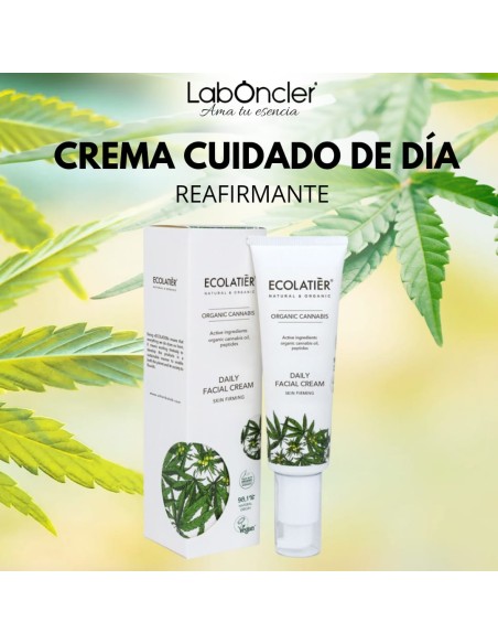 ECOLATIER Crema Facial Diaria Reafirmante de la Piel Cannabis Ecológico